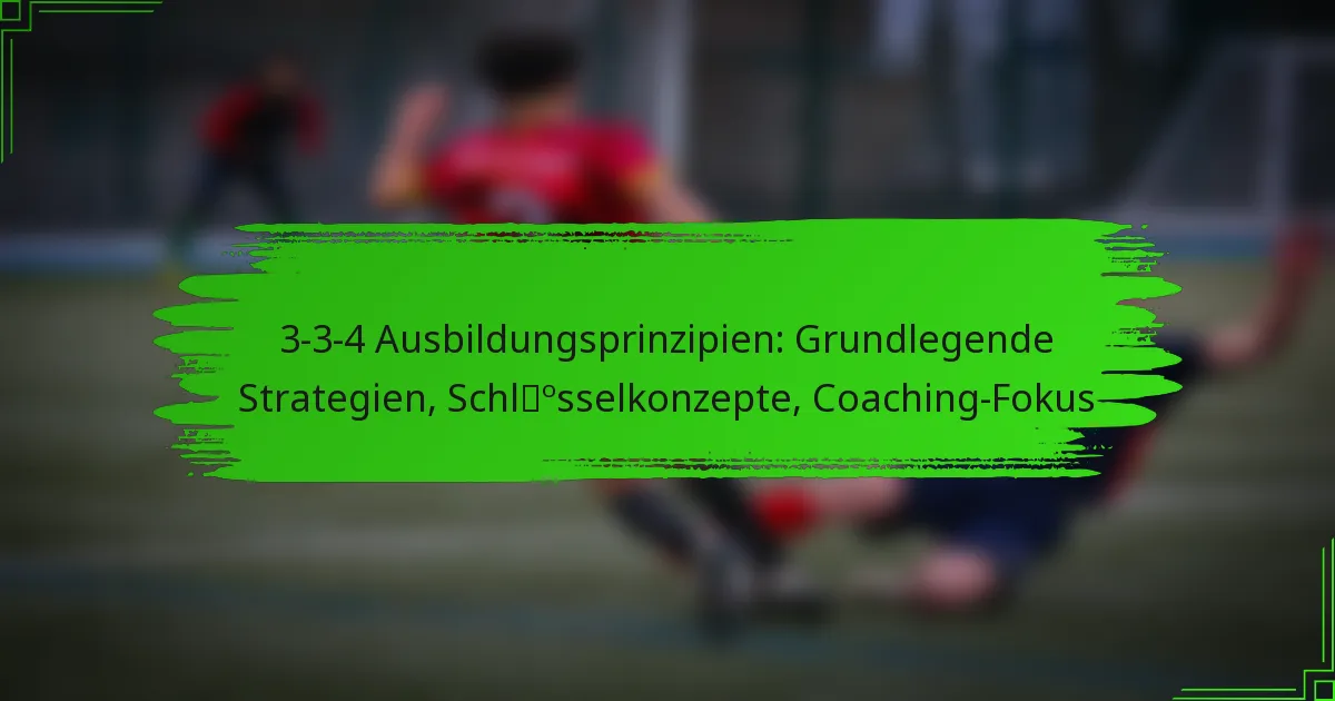 3-3-4 Ausbildungsprinzipien: Grundlegende Strategien, Schlüsselkonzepte, Coaching-Fokus