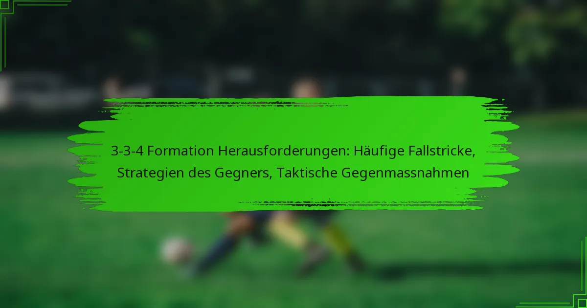 3-3-4 Formation Herausforderungen: Häufige Fallstricke, Strategien des Gegners, Taktische Gegenmassnahmen