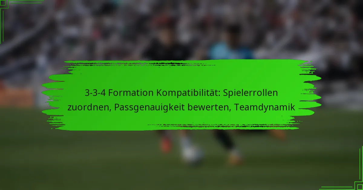 3-3-4 Formation Kompatibilität: Spielerrollen zuordnen, Passgenauigkeit bewerten, Teamdynamik
