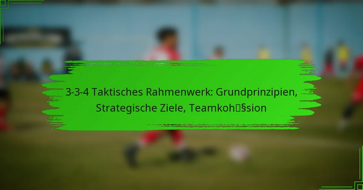 3-3-4 Taktisches Rahmenwerk: Grundprinzipien, Strategische Ziele, Teamkohäsion