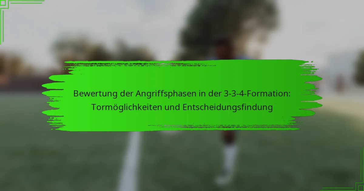 Bewertung der Angriffsphasen in der 3-3-4-Formation: Tormöglichkeiten und Entscheidungsfindung